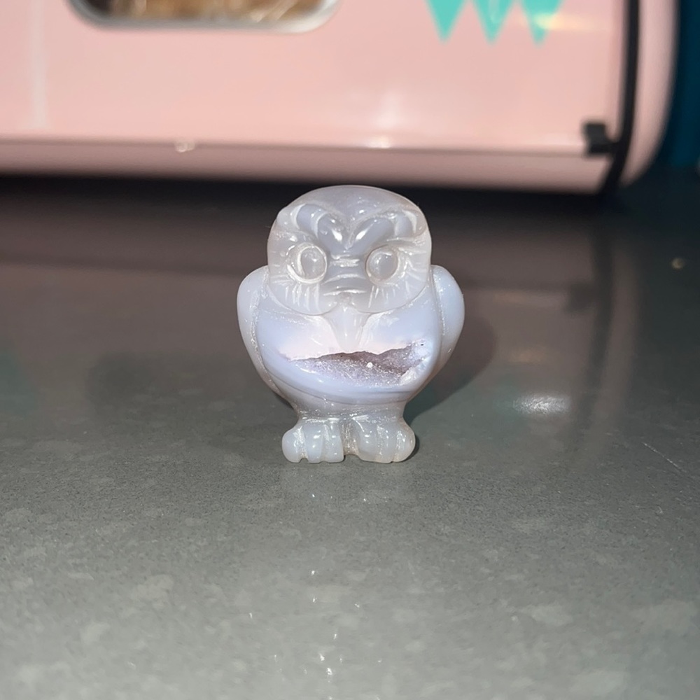 Druzy owl crystal